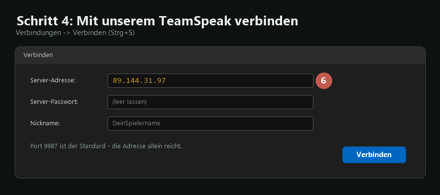 Verbinden-Dialog